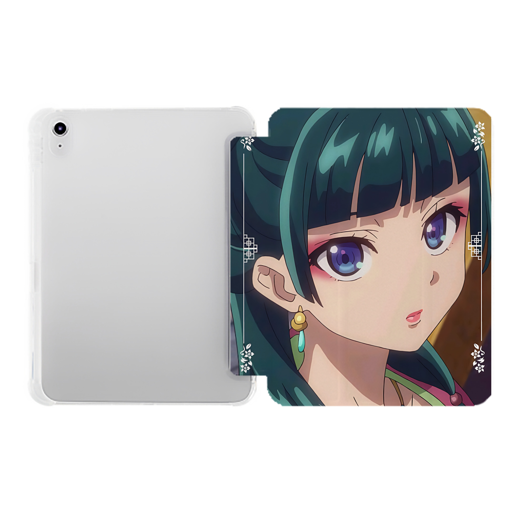 （画像用） 薬屋のひとりごと The Apothecary Diaries IPad ケース ペン収納付き 三つ折りスタンド PUレザー×シリコン 対応機種9.5/10.5/10.9インチ